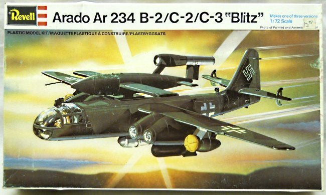 Revell 1/72 Arado AR-234 B-2/C-2/C-3 Blitz - With V-1, H162 plastic model kit